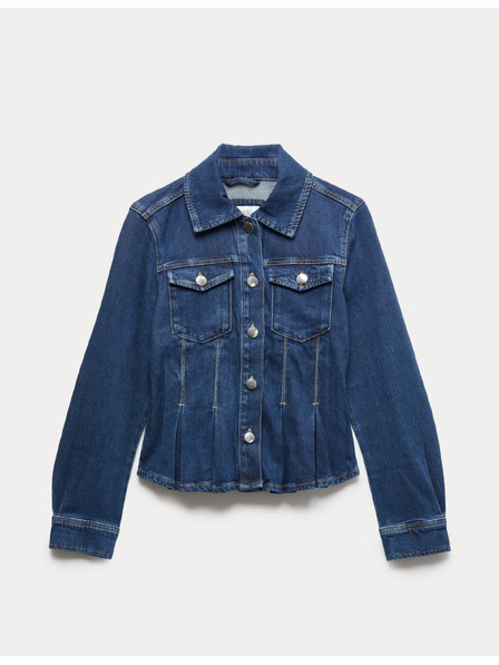 Marks & Spencer Denim jaknu s ovratnikom i volanima Marks & Spencer mornarsko plava