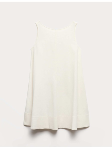 Marks & Spencer Slobodne mini haljine s ovalnim izrezom i visokim udjelom lana Marks & Spencer krem
