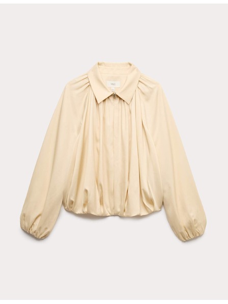 Marks & Spencer Plisirana jakna bomber, od čistog Lycocell™ materijala Marks & Spencer kremasta