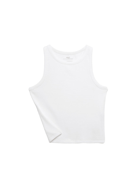 Marks & Spencer Tanktop s visokim udjelom pamuka (6–16 godina) Marks & Spencer bijela
