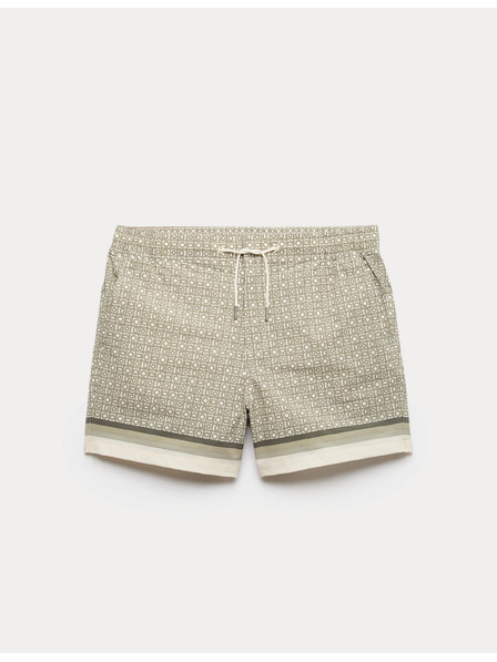 Marks & Spencer Brzo sušeće kupaće šorce s geometrijskim printom Marks & Spencer zelena