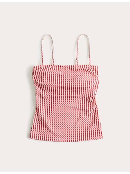 Marks & Spencer Tankini majica sa nabinama i printom Marks & Spencer crvena
