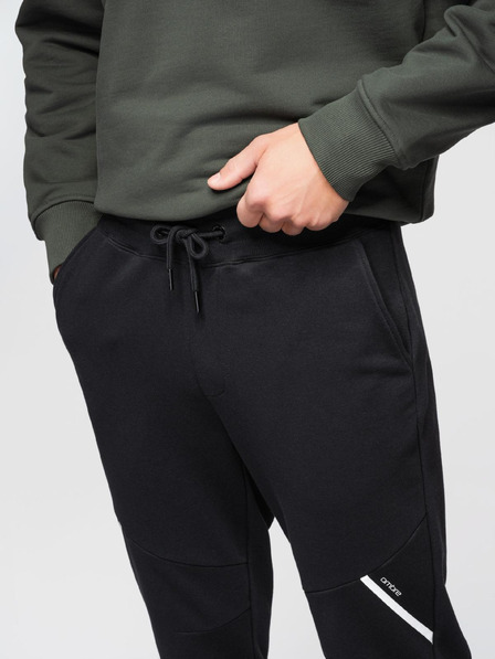 Ombre Clothing Muške trenirke joggers - crne V2 OM-PASK-0280 Ombre Clothing