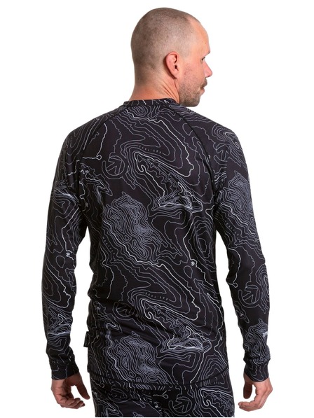 Meatfly Meatfly muška termo majica Avery Black Topography
