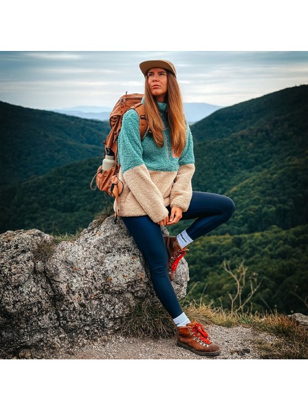 Horsefeathers Ženska flisava hoodie Elvira - frosty green