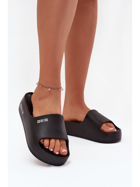 BIG STAR SHOES Ženske papuče na masivnoj platformi Big Star – crne