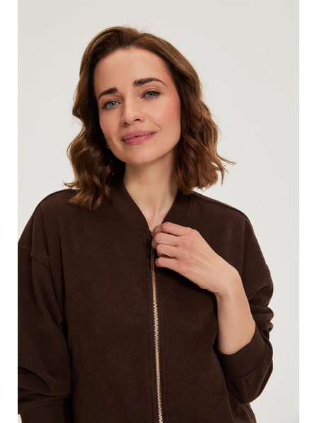 Moodo Zip-up mikna smeđa Moodo