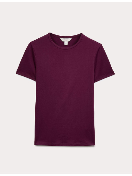 Marks & Spencer Prilegajuca majica s visokim izrezom Marks & Spencer ljubičasta