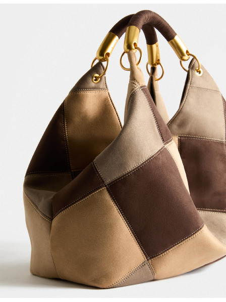Marks & Spencer Meka patchwork torba preko ramena Marks & Spencer viseabojna