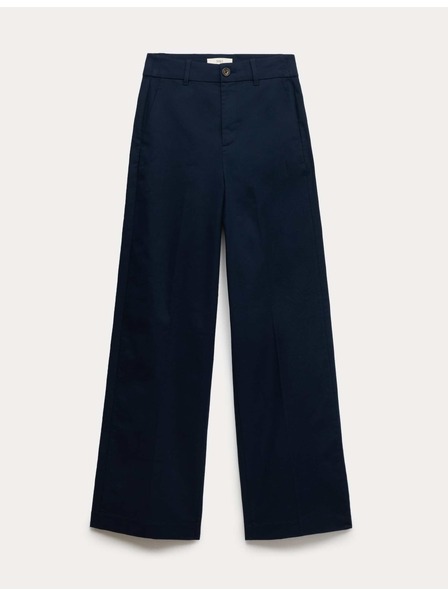 Marks & Spencer Chino hlače sa širokim nogavicama i visokim udjelom pamuka Marks & Spencer mornarsko plava
