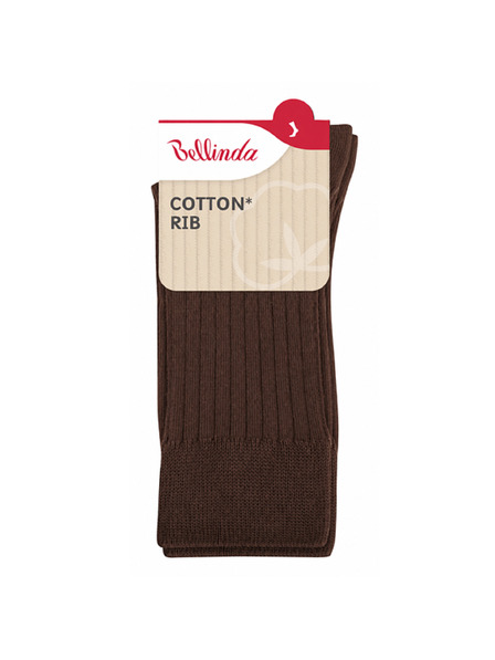 Bellinda COTTON RIB SOCKS - Ženske pamučne čarape - smeđa