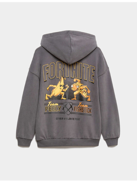 Marks & Spencer Hoodie od čistog pamuka s kapuljačom i grafičkim motivom Fortnite™ (6–16 godina) Marks & Spencer siva