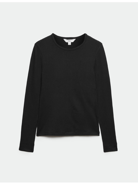 Marks & Spencer Top od ultra fine tkanine Marks & Spencer crna