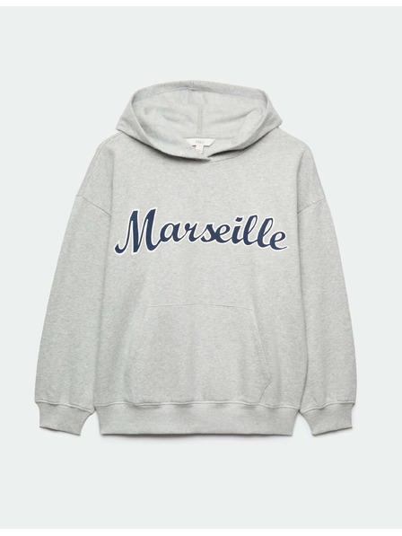 Marks & Spencer Grafički hoodie sa visokim udjelom pamuka Marks & Spencer siva