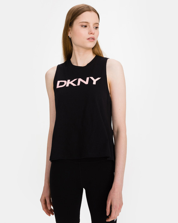 DKNY Sollip Logo Majica bez rukava crna