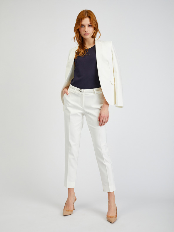 Orsay Bijele ženske skraćene hlače s remenom ORSAY