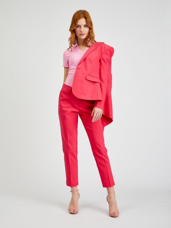 Orsay Tamnoružičaste ženske chino hlače s remenom ORSAY