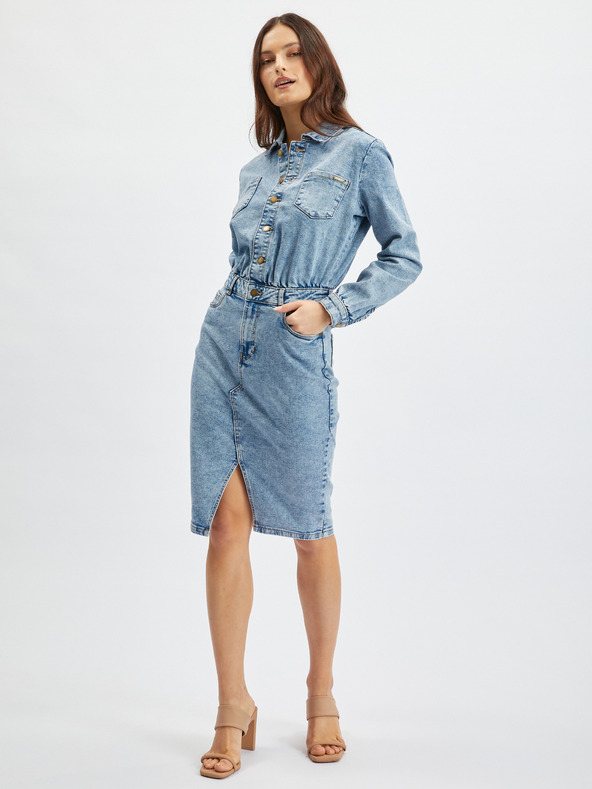 Orsay Svjetloplava ženska haljina od trapera ORSAY