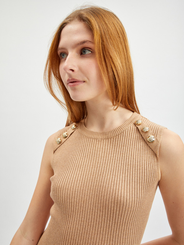 Orsay Svijetlo smeđa ženska džemper haljina ORSAY