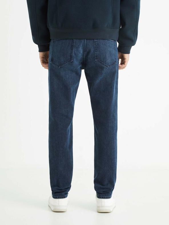 Celio Tamnoplave muške slim fit traperice Celio C25 Bostone