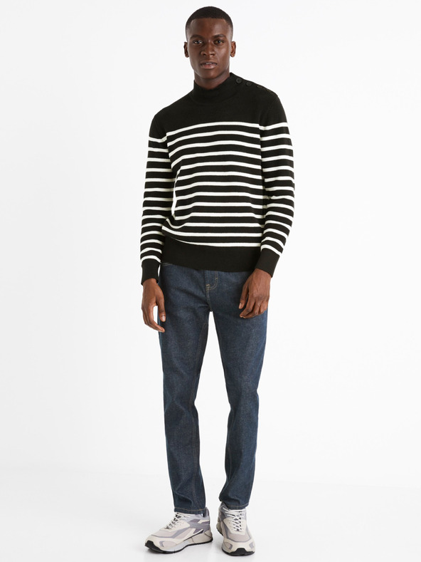 Celio Tamnoplave muške slim fit traperice Celio C25 Donew