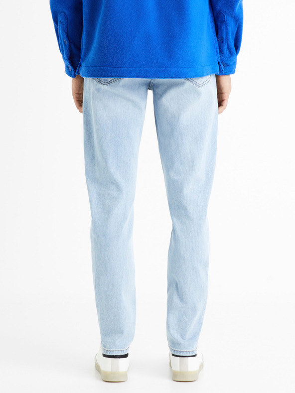 Celio Svijetloplave muške slim fit traperice Celio C25 Dobleach