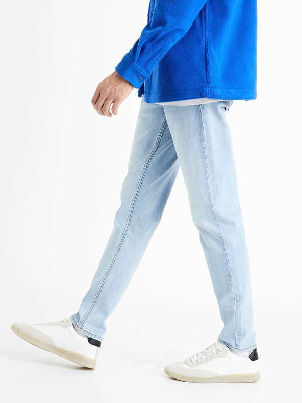 Celio Svijetloplave muške slim fit traperice Celio C25 Dobleach