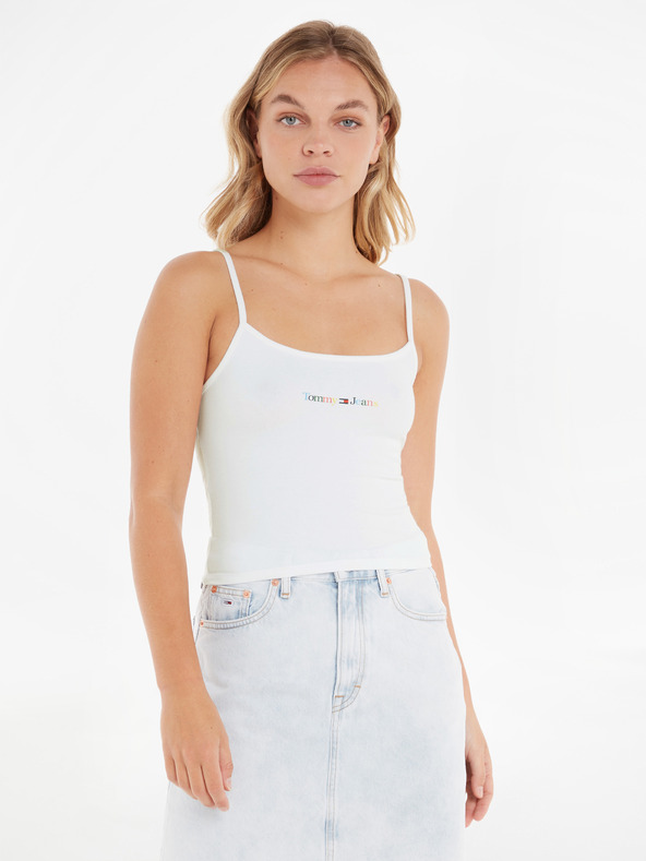 Tommy Jeans Linear Strap Top Majica bez rukava bijela