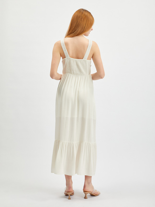 Orsay Krem ženska duga haljina ORSAY