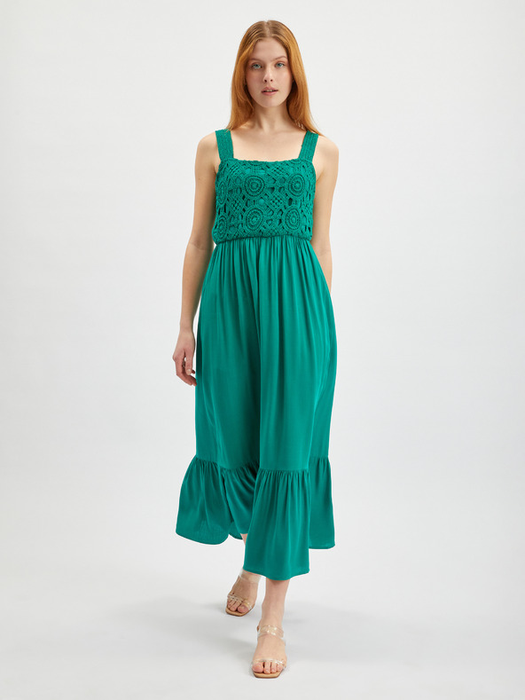 Orsay Zelena ženska duga haljina ORSAY