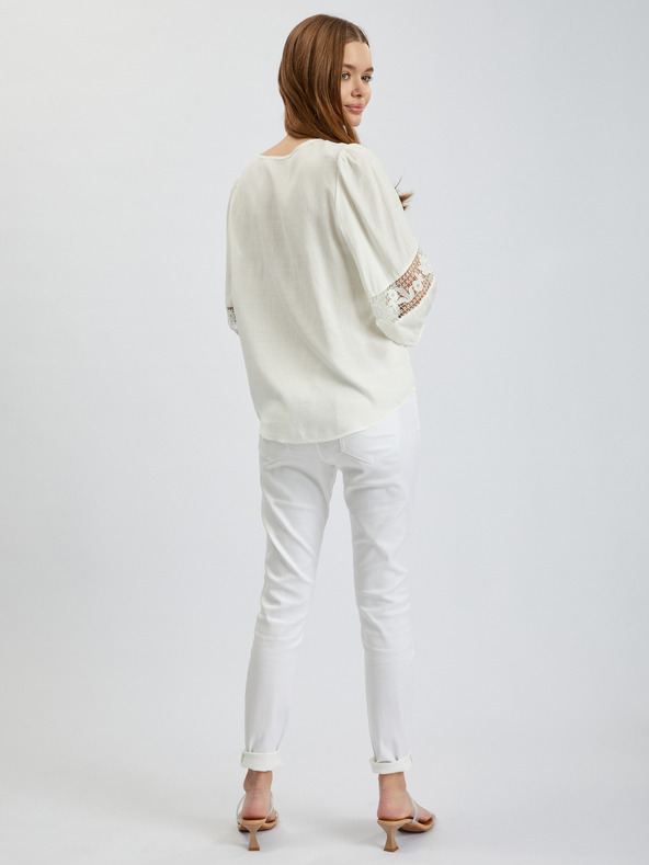 Orsay Bijela ženska bluza s čipkom ORSAY