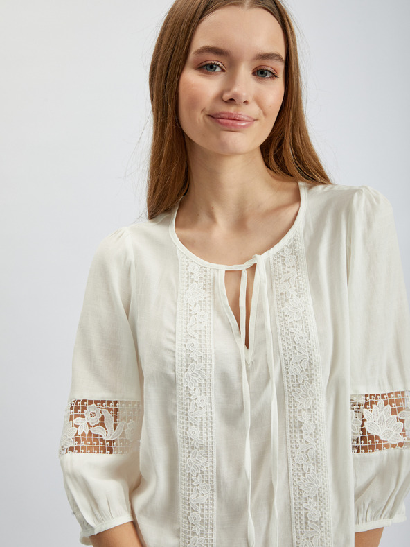 Orsay Bijela ženska bluza s čipkom ORSAY