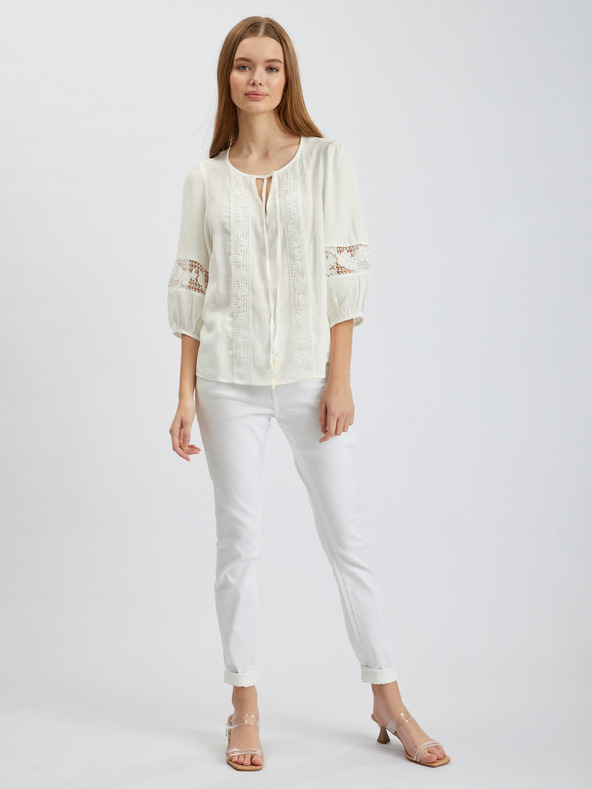 Orsay Bijela ženska bluza s čipkom ORSAY