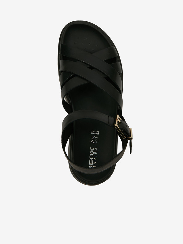 Geox Geox crne ženske kožne sandale