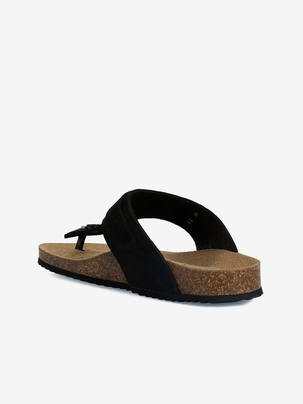 Geox Crne ženske kožne japanke Geox