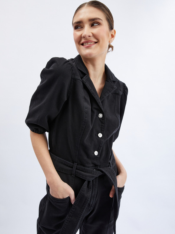 Orsay Crni ženski kombinezon od trapera ORSAY