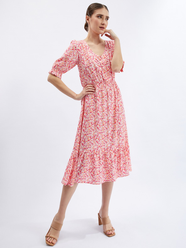 Orsay Narančasto-ružičasta ženska haljina cvjetnog uzorka ORSAY