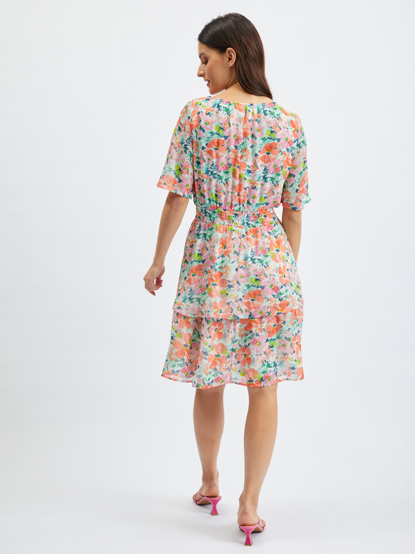 Orsay Crveno-krem ženska haljina cvjetnog uzorka ORSAY