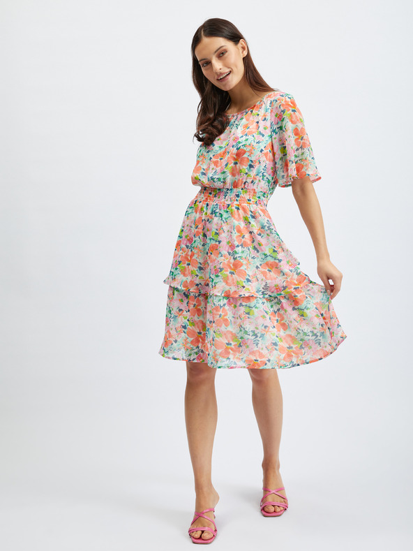 Orsay Crveno-krem ženska haljina cvjetnog uzorka ORSAY