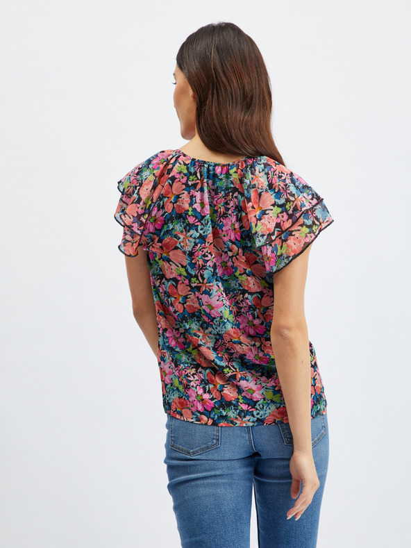 Orsay Crveno-crna ženska bluza cvjetnog uzorka ORSAY