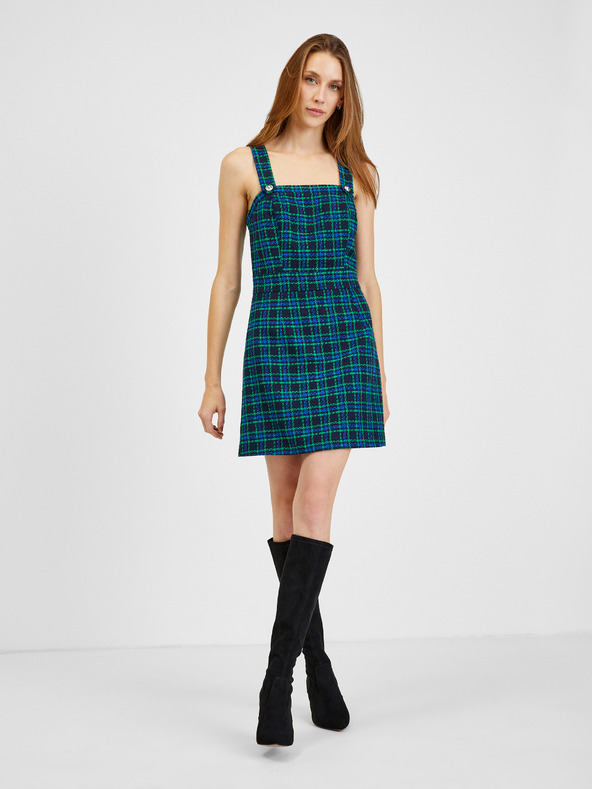 Orsay Tamnoplava ženska karirana haljina ORSAY