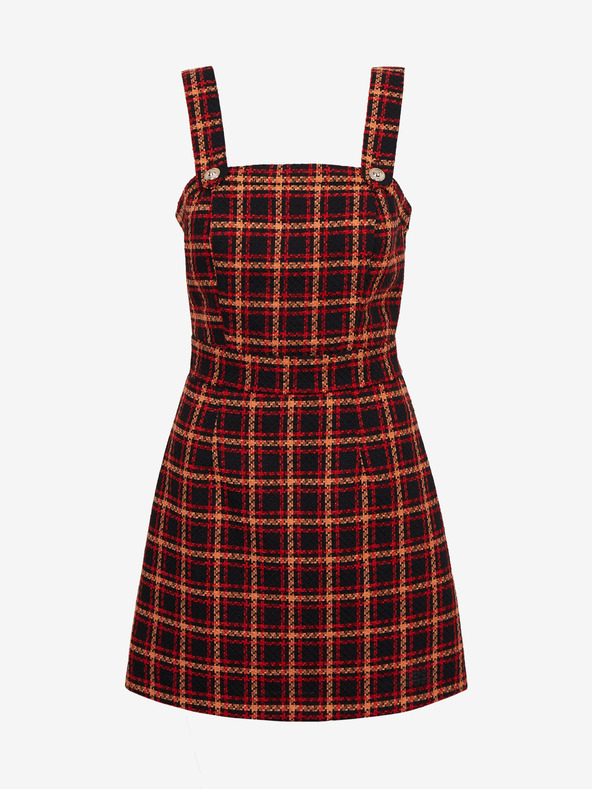 Orsay Crveno-crna ženska karirana haljina ORSAY