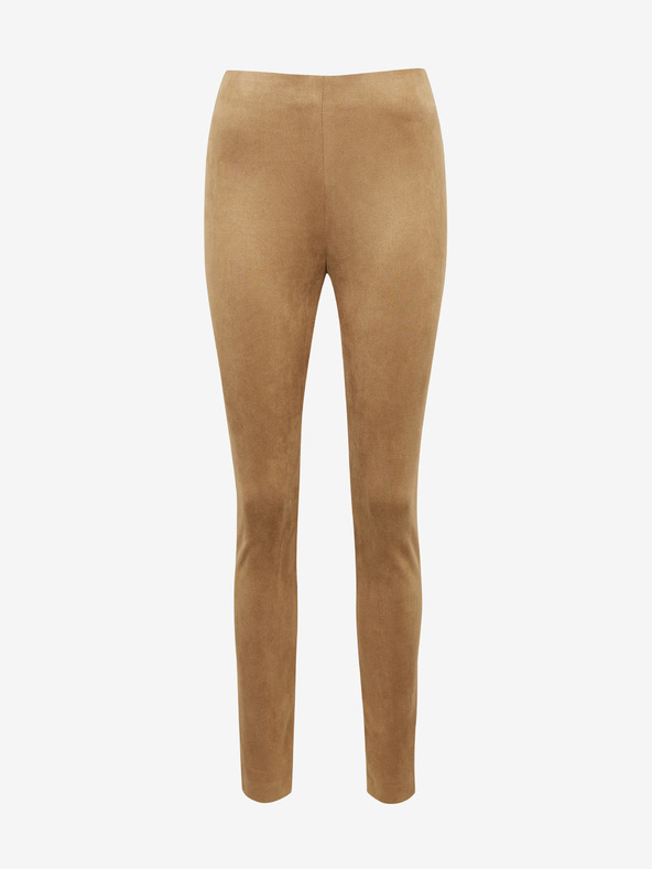 Orsay Svjetlosmeđe ženske hlače od brušene kože ORSAY