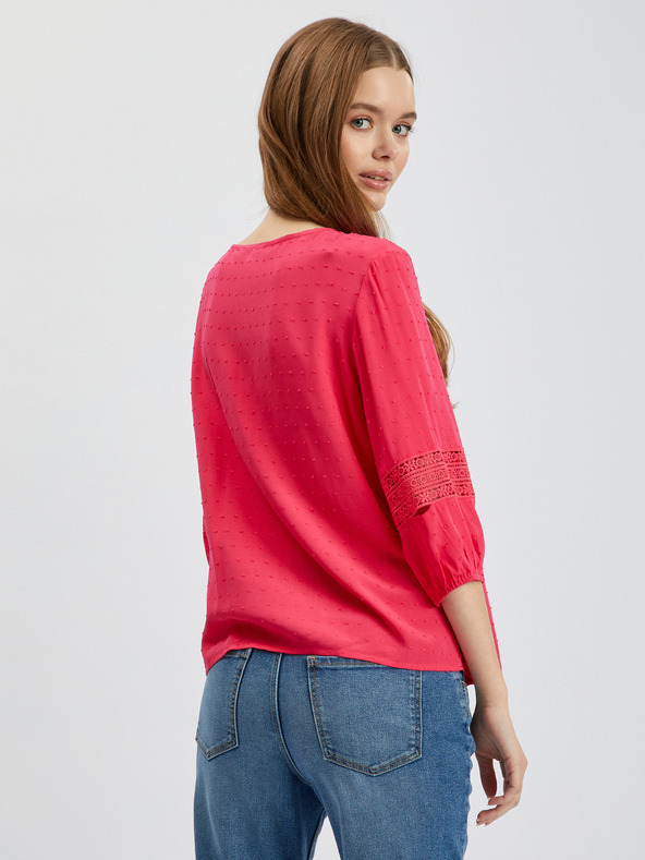 Orsay Tamnoružičasta ženska bluza s čipkom ORSAY