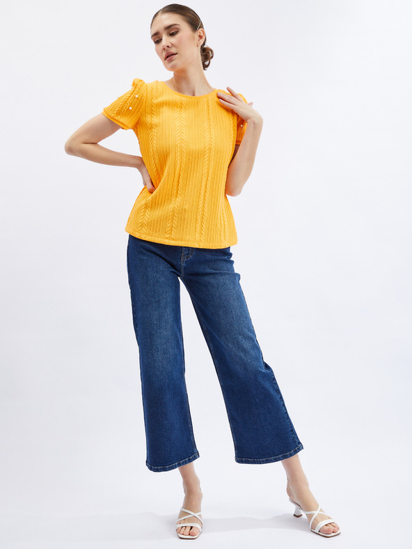 Orsay Žuta ženska majica s ukrasnim detaljima ORSAY