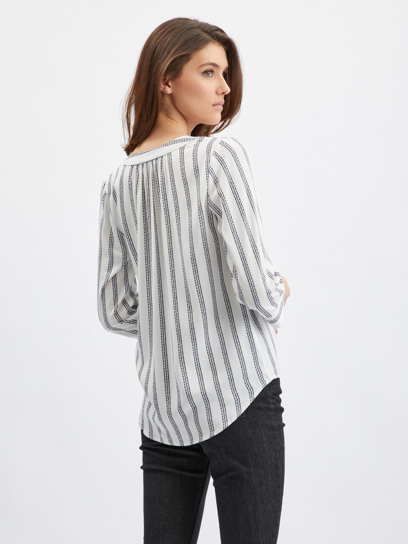 Orsay Sivo-bijela ženska prugasta bluza ORSAY