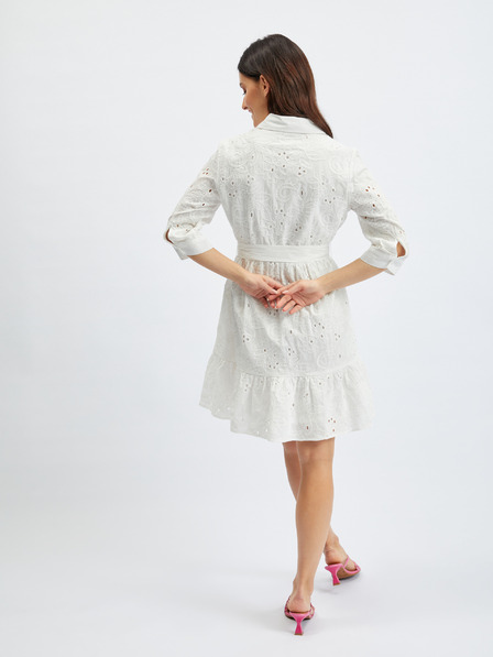 Orsay Bijele prugaste košuljaste haljine ORSAY