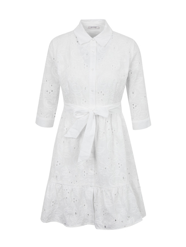 Orsay Bijele prugaste košuljaste haljine ORSAY