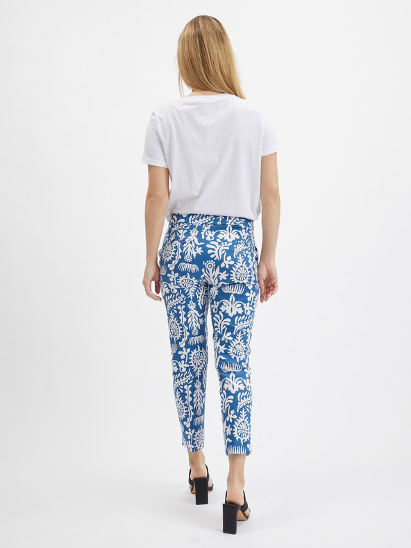 Orsay Bijelo-plave ženske hlače s uzorkom ORSAY