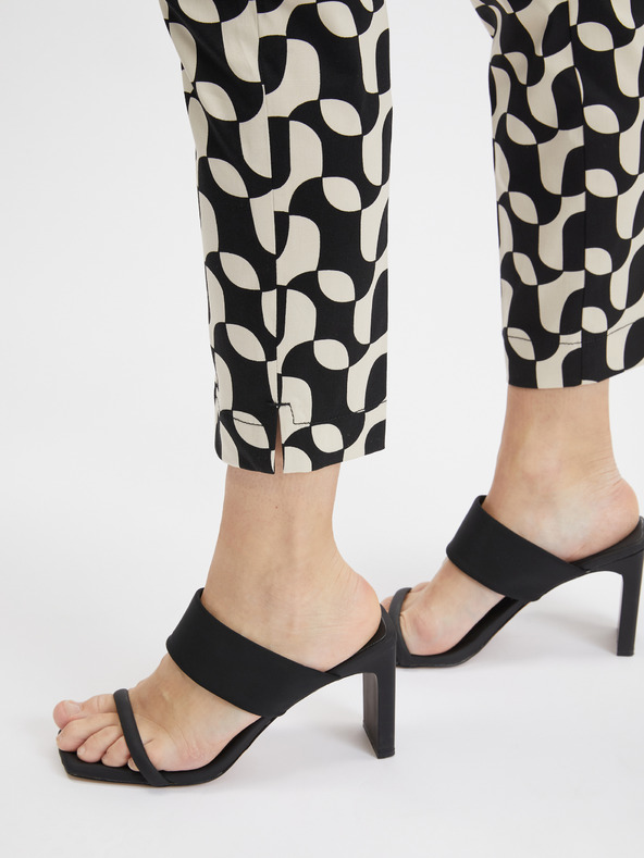 Orsay Krem-crne ženske hlače s uzorkom ORSAY